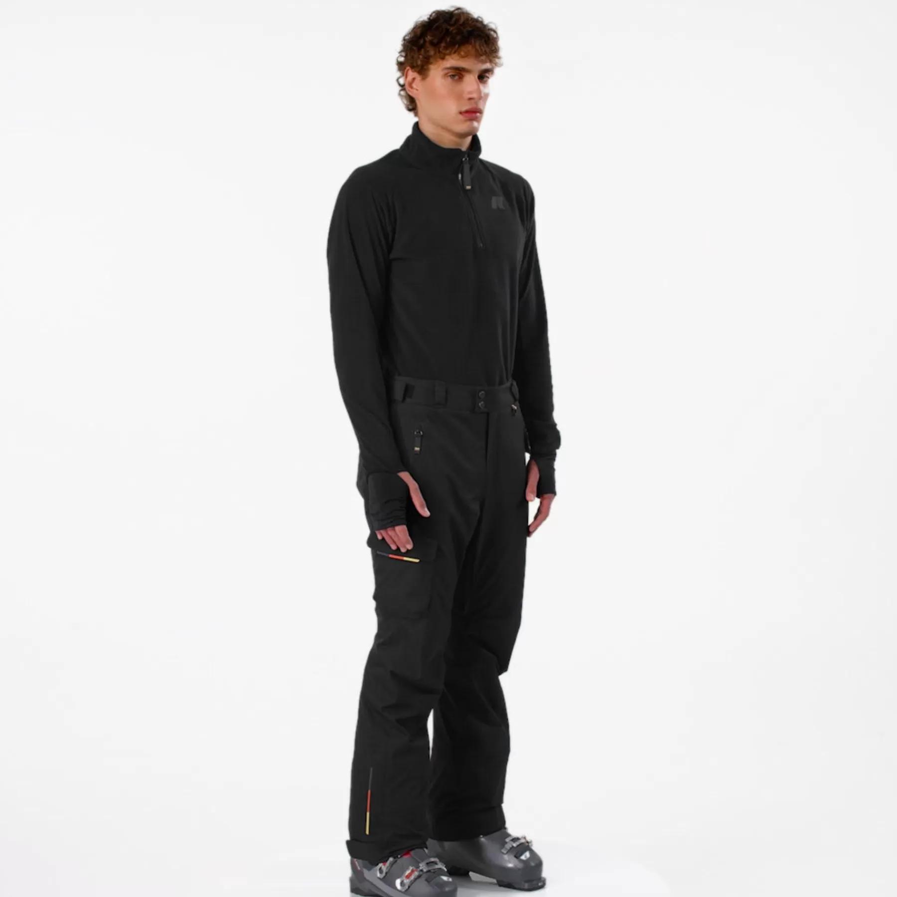 Man K-WAY Avrieux Micro Twill 2 Lagen Zwart Puur