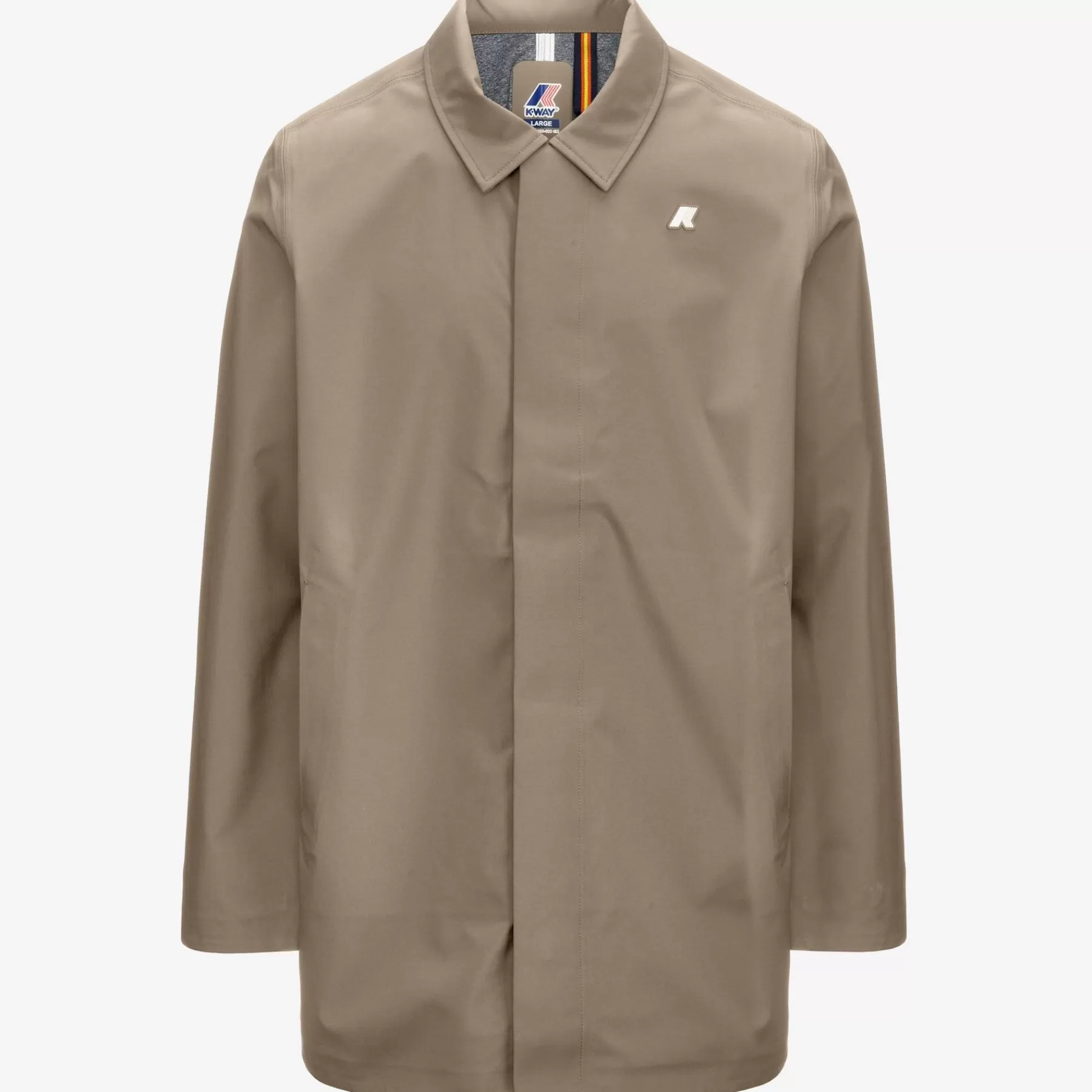 Man K-WAY Benny Bonded Jersey Beige Taupe