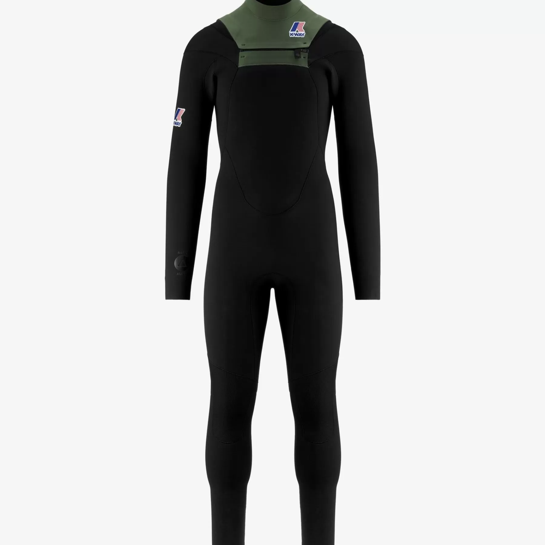 Vrouw K-WAY Lang Wetsuitzwart-Olijf