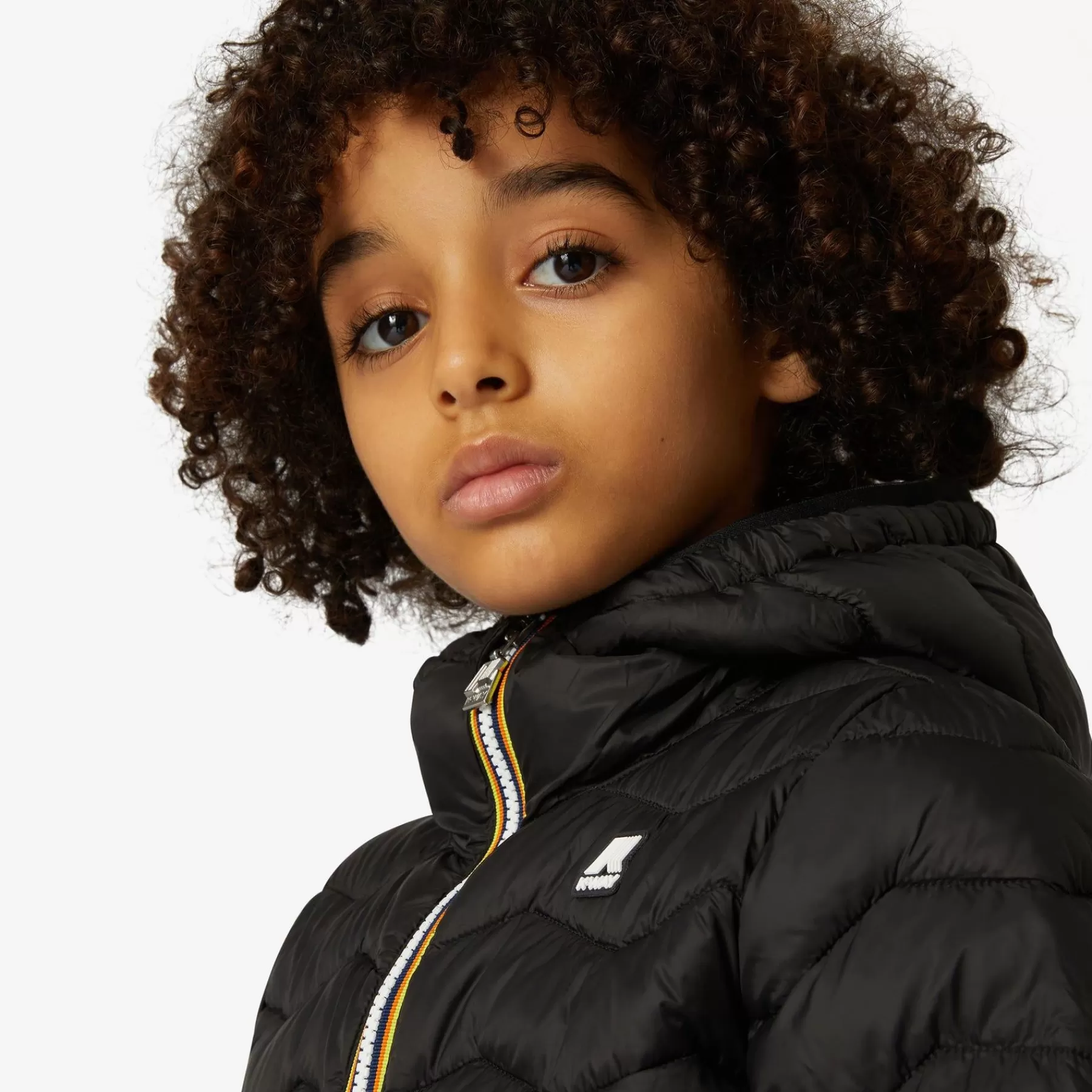 Kinderen K-WAY P. Jack Gewatteerd Warmzwart Puur