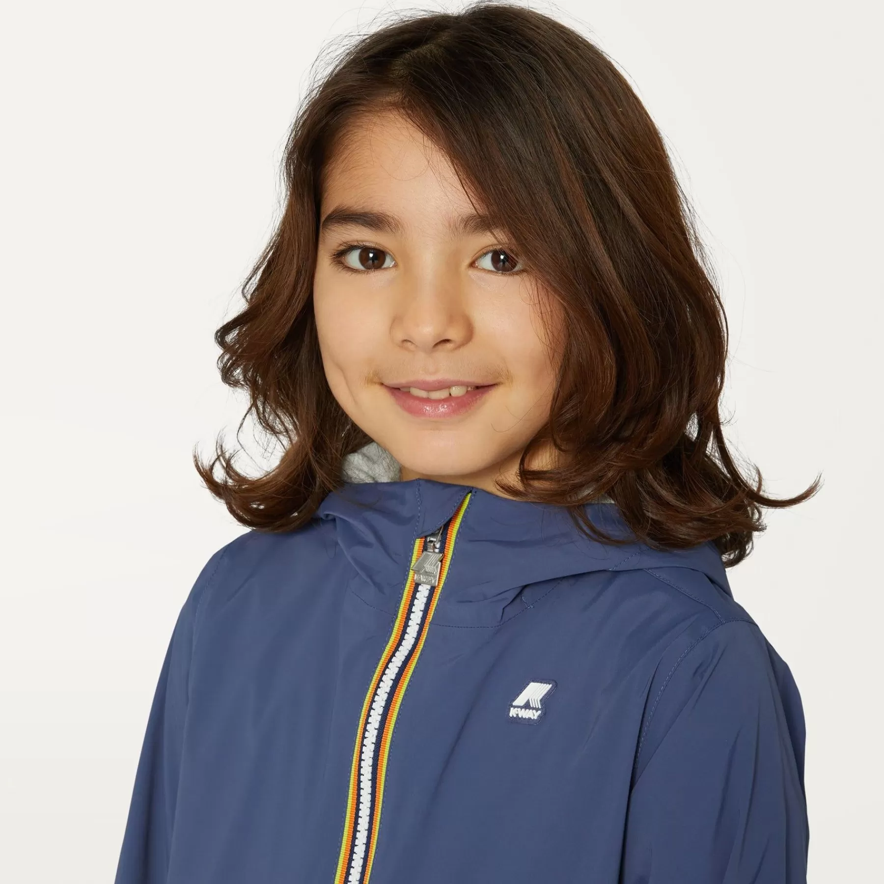 Kinderen K-WAY P. Jack Stretch Nylon Jerseyblauw Indigo