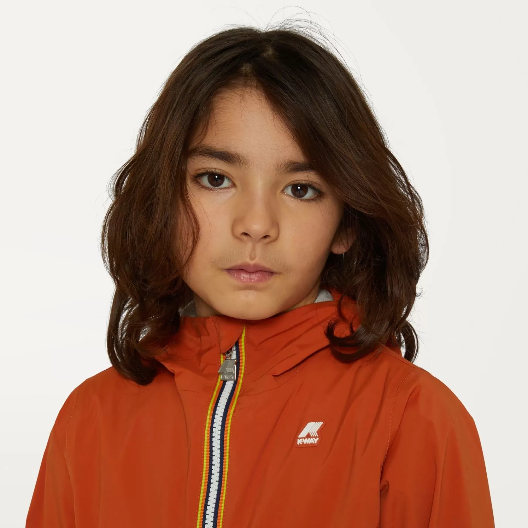 Kinderen K-WAY P. Jack Stretch Nylon Jerseyoranje Koper