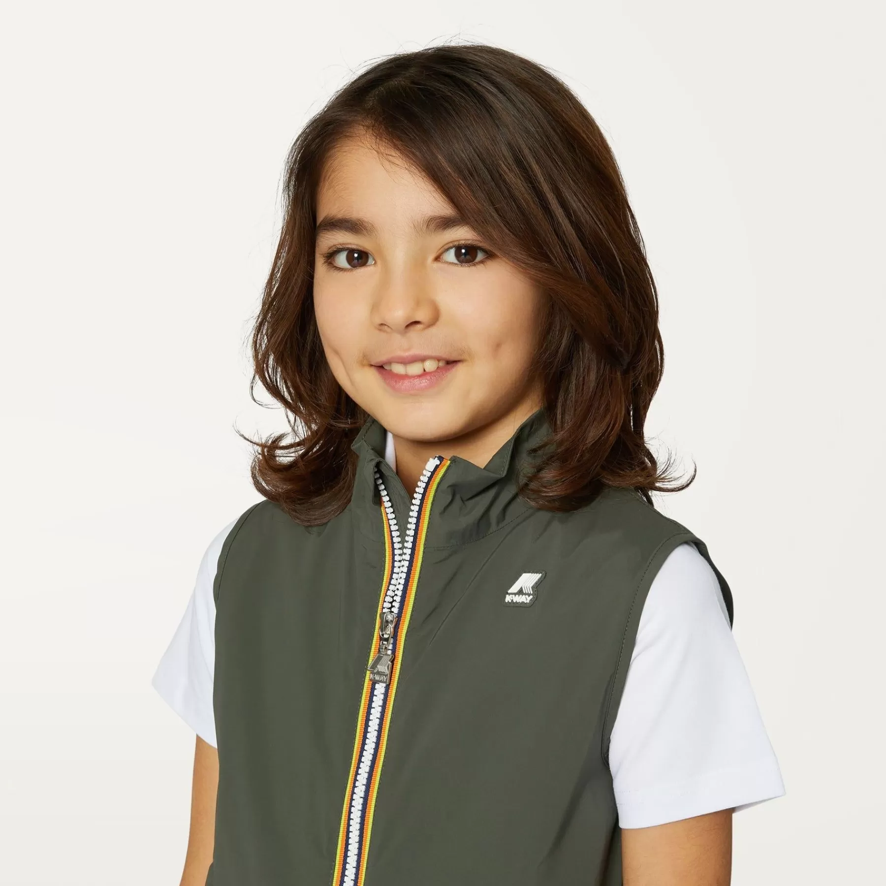 Kinderen K-WAY P. Valen Stretch Nylon Jerseygroen Zwart