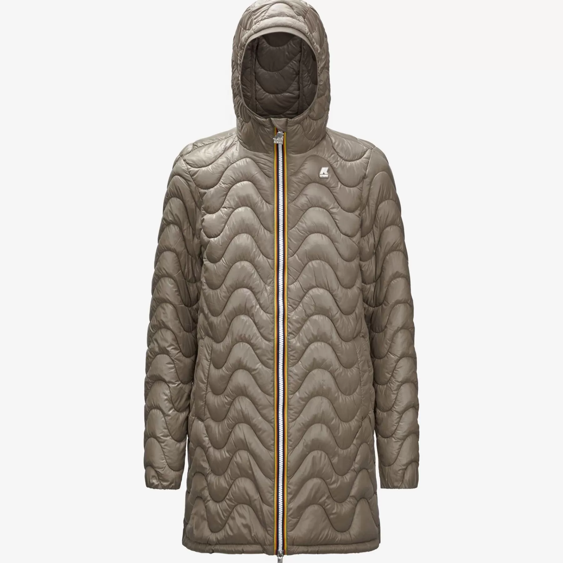 Vrouw K-WAY Sophie Gewatteerde Warmbeige Taupe