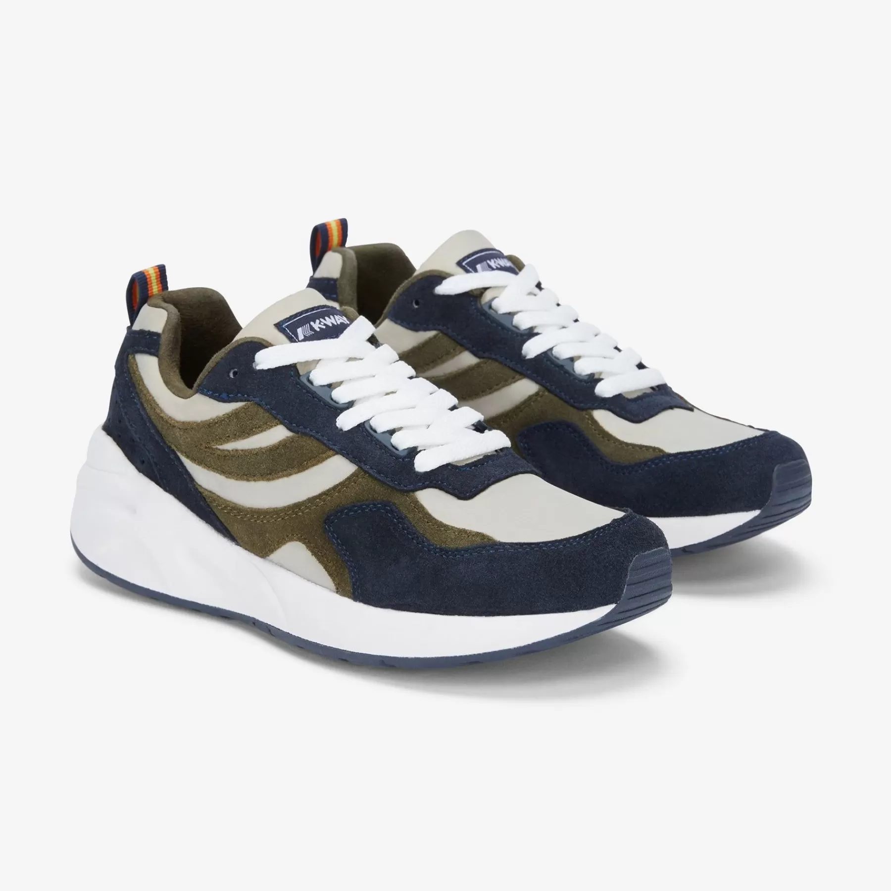 Vrouw K-WAY Training 3.0 Vetersbeige Grijs-Blauw Diep-Groen Zwartachtig