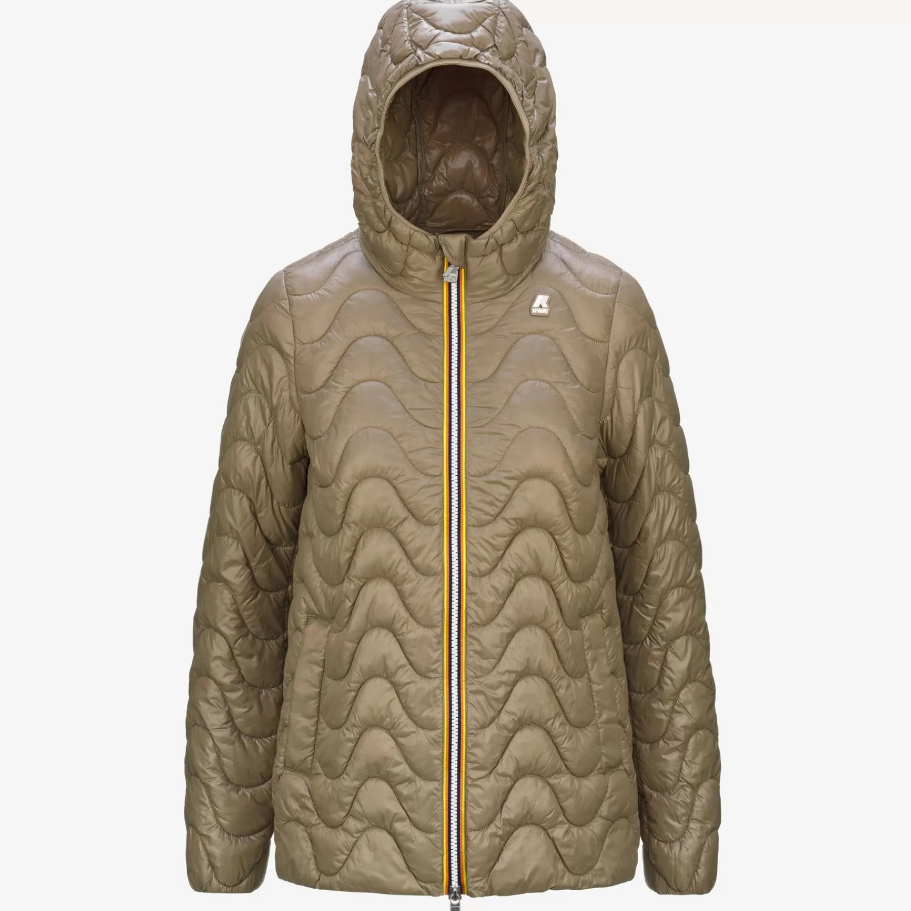 Vrouw K-WAY Madlaine Gewatteerde Warmbeige Taupe